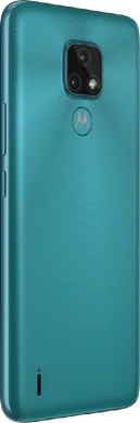 Moto rola Moto E7 groen achterkant rechterzijkant