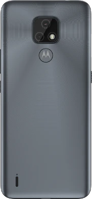 Moto rola Moto E7 grijs achterkant