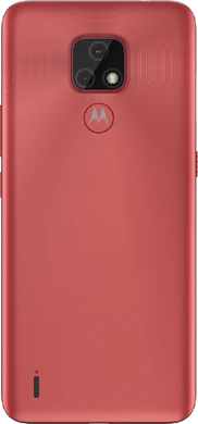 Moto rola Moto E7 pink achterkant
