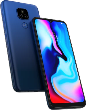 Moto rola Moto E7 Plus blå oversikt