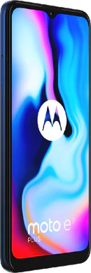 Moto rola Moto E7 Plus foran venstre side