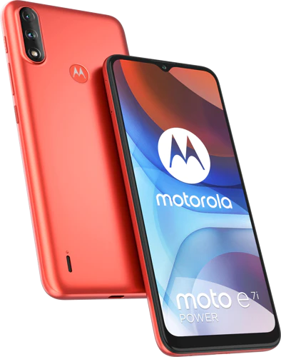 Moto rola Moto E7i Power rood overzicht