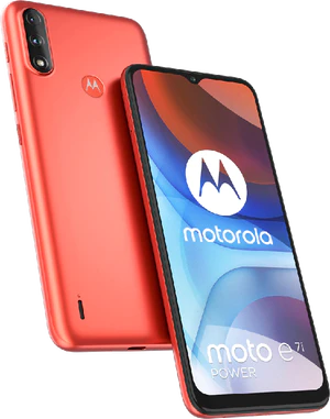 Moto rola Moto E7i Power rood overzicht