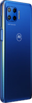 Motorola Moto G 5G Plus sininen takapuoli oikea puoli