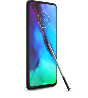 Moto rola Moto G Stylus sort front venstre side stylus