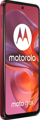Moto rola Moto G05 red front left side