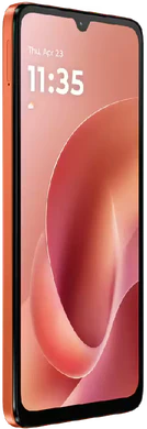 Moto rola Moto G06 oranje voorkant linkerzijkant