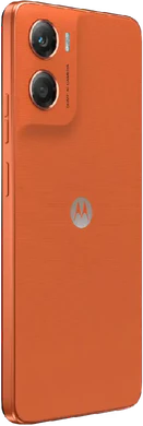 Moto rola Moto G06 oranje achterkant rechterzijkant