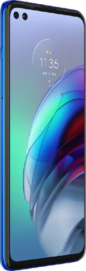 Moto rola Moto G100 blauw voorkant linkerzijkant