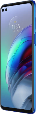 Moto rola Moto G100 blauw voorkant rechterzijkant