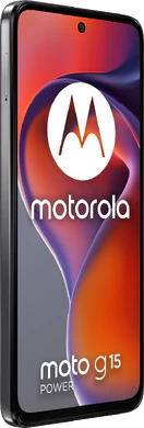 Moto rola Moto G15 Power grey front left side