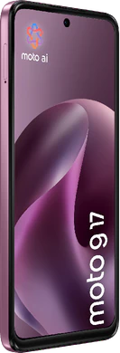 Moto rola Moto G17 red front left side