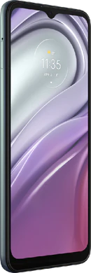 Moto rola Moto G20 blå foran venstre side