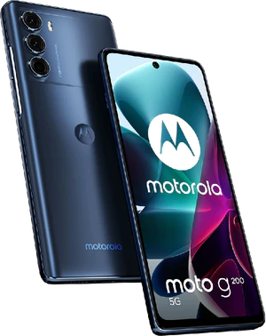 Moto rola Moto G200 5g blauw overzicht