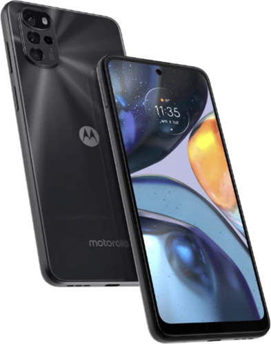 Moto rola Moto G22 black overview