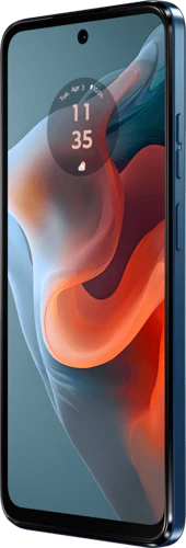 Moto rola Moto G34 5G groen voorkant rechterzijkant Moto rola Moto G34 5G groen voorkant rechterzijkant