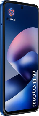 Moto rola Moto G37 blauw voorkant linkerzijkant