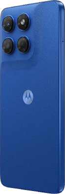 Moto rola Moto G37 blauw achterkant linkerzijkant