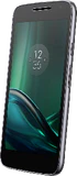 Moto rola Moto G4 Play musta etupuolella oikea puoli