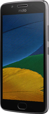 Moto rola Moto G5 grijs voorkant rechterzijkant