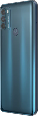 Moto rola Moto G50 groen achterkant linkerzijkant