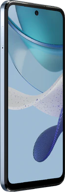 Moto rola Moto G53 5G arctic zilver voorkant linkerzijkant