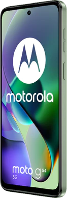 Moto rola Moto G54 5G groen voorkant rechterzijkant