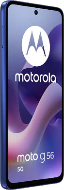 Moto rola Moto G56 5G blue front left side