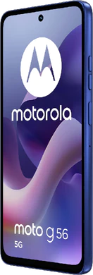 Moto rola Moto G56 5G blue front right side