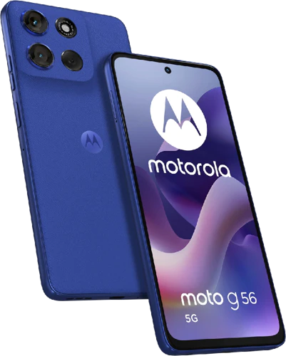 Moto rola Moto G56 5G blauw overzicht