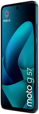 Moto rola Moto G57 5G grün Vorderseite rechte Seite