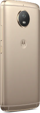 Moto rola Moto G5S goud achterkant rechterzijkant