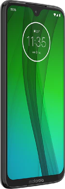 Moto rola Moto G7 zwart voorkant linkerzijkant