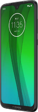 Moto rola Moto G7 zwart voorkant rechterzijkant