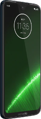 Moto rola Moto G7 Plus blauw voorkant linkerzijkant