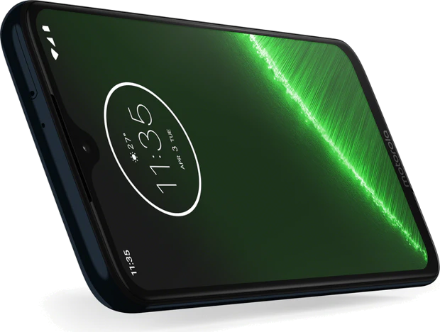 Moto rola Moto G7 Plus blue flipped