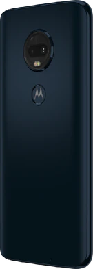 Moto rola Moto G7 Plus blauw achterkant linkerzijkant