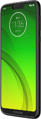 Moto rola Moto G7 Power negro tapa delantera lado derecho