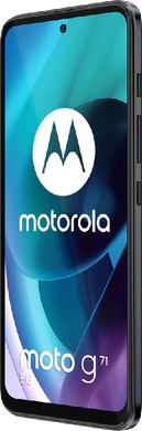 Moto rola Moto G71 5G zwart voorkant rechterzijkant