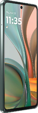 Moto rola Moto G75 5G verde copertina frontale lato sinistro