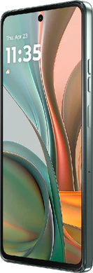 Moto rola Moto G75 5G verde copertina frontale lato destro