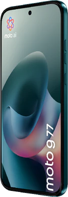 Moto rola Moto G77 blue front right side