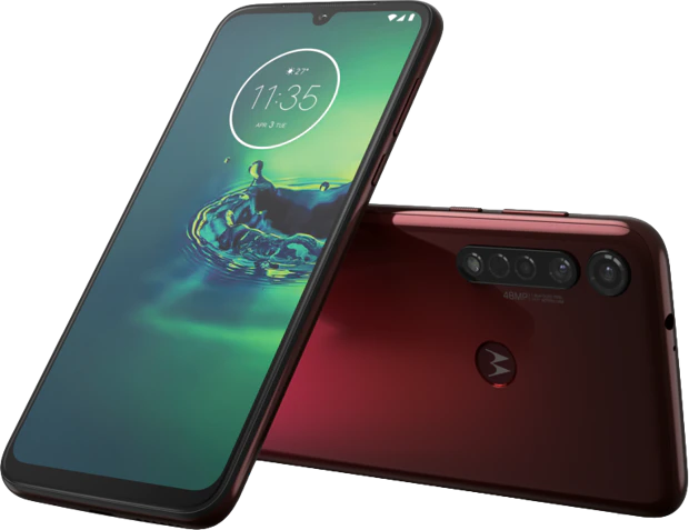 Moto rola Moto G8 Plus rood overzicht