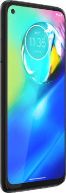 Moto rola Moto G8 Power zwart voorkant linkerzijkant