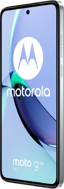 Moto rola Moto G84 5G blue front right side
