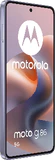 Moto rola Moto G86 5G purple front left side
