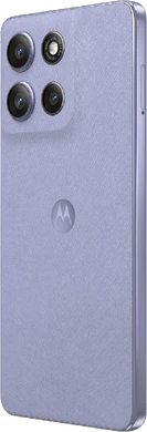 Moto rola Moto G86 5G purple back left side