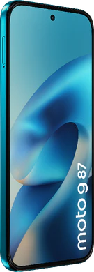 Moto rola Moto G87 blue front left side