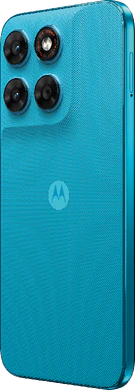 Moto rola Moto G87 blue back left side
