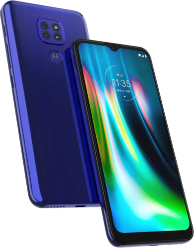 Moto rola Moto G9 Play blauw overzicht